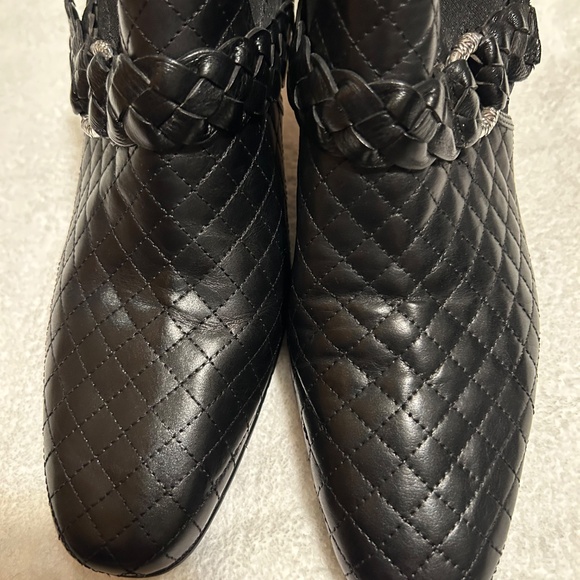 Brighton Roman Black Leather Heeled Ankle Boots - Picture 11 of 14